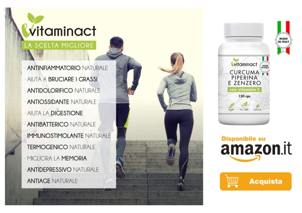 integratore alimentare Curcuma Piperina Plus Zenzero Vitamina C-130